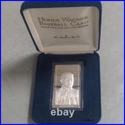 Danbury Mint Honus Wagner Pittsburgh Pirates Baseball Silver Proof with Box