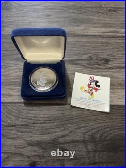 Disney 1991 America 215th 1oz Silver Proof Round Mickey Mouse #02598 Box COA