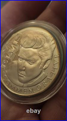 ELVIS PRESLEY 20TH COMMEMORATIVE 1oz TROY. 999 SILVER COIN PROOF BOX & COA#1645