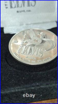ELVIS PRESLEY 20TH COMMEMORATIVE 1oz TROY. 999 SILVER COIN PROOF BOX & COA#1645