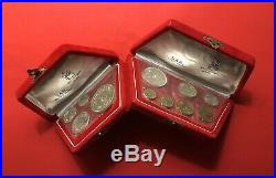 Egypt-2 Sets Of Sealed Silver Proof Coins(1964&1966), With Original Red Box. Rare