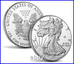 End of World War II 75th Anniversary American Eagle Silver Proof Coin IN BOX