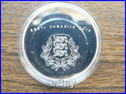 Estonia Estonian Republic Centenary Silver Coin 10 Euro 2018 PROOF Box COAT