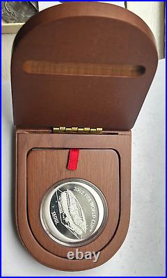 Fifa World Cup Korea-japan Silver Proof Medal 2002 Box/certificate