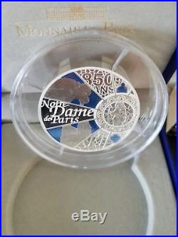 France 50 euro silver Proof coin 2013 Unesco Notre Dame de Paris New Box +COA
