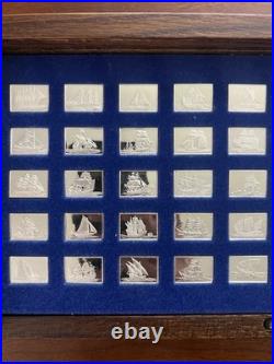 Franklin Mint Silver Proof Set 50Pcs The Greatest Sailing Ships In Display Box