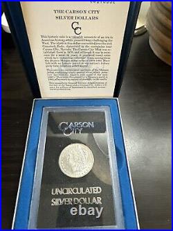 GSA Hoard 1883-CC Morgan Silver Dollar Proof-Like BRILLIANT UNC Box & COA