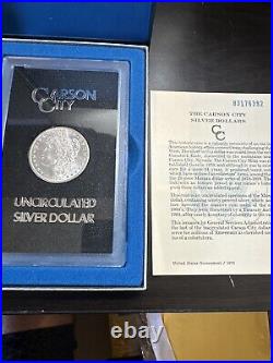 GSA Hoard 1883-CC Morgan Silver Dollar Proof-Like BRILLIANT UNC Box & COA