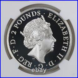 G. Britain 2022 1oz Silver Proof Britannia PF70UCAM NGC 6550026-076 Display Box