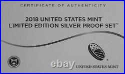 Gem 2018 S Limited Edition Silver Proof Set Exact Coins In Pics Box & COA 8034 Gem 2018 S Limited Edition Silver Proof Set Exact Coins In Pics Box & COA 8034