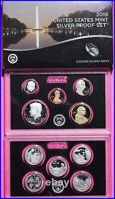 Gem 2019 S Silver Proof Set Deep Cameo You Get Exact Coins & Box In Pics COA 05