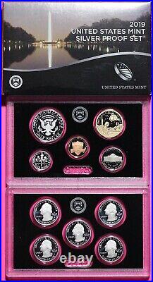 Gem 2019 S Silver Proof Set Deep Cameo You Get Exact Coins & Box In Pics COA 05