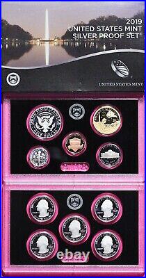 Gem 2019 S Silver Proof Set Deep Cameo You Get Exact Coins & Box In Pics COA 08