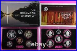 Gem 2020 S Silver Proof Set Exact Coins In Pics Mint Box & COA With Nickel 7061 Gem 2020 S Silver Proof Set Exact Coins In Pics Mint Box & COA With Nickel 7061
