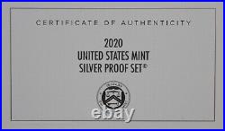Gem 2020 S Silver Proof Set Exact Coins In Pics Mint Box & COA With Nickel 7065 Gem 2020 S Silver Proof Set Exact Coins In Pics Mint Box & COA With Nickel 7065