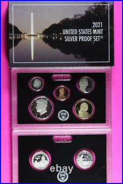 Gem 2021 S Silver DCAM Proof Set You Get Exact Coins In Pics Mint Box & COA 7063