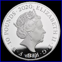 Great Britain 2020 £10 Music Legends QUEEN Silver Proof 5 oz Coin Box Coa