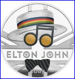 Great Britain 2020 £2 Music Legends ELTON JOHN Silver Proof 1 oz Coin Box Coa