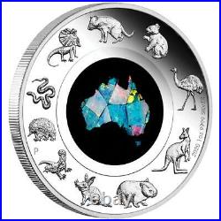 Great Southern Land 2020 1oz Silver Proof Opal Coin ORIGINAL BOX withCOA
