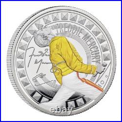 IN HAND 2025 Freddie Mercury 1 Oz Coloured Silver Proof Coin in Box with COA