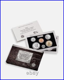 IN-HAND 2025 S US Mint Silver Proof Set 10 Coins with Box & COA 25RH, With Penny