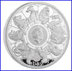 In Stock! -The Queen's Beasts 2021 UK Two-Ounce Silver Proof Coin (with Box & COA)