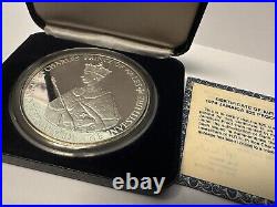 Jamaica, 1979 Prince Charles Investiture 10th Anniv, $25 Silver Proof Box VGOOD