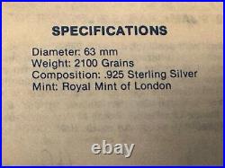 Jamaica, 1979 Prince Charles Investiture 10th Anniv, $25 Silver Proof Box VGOOD