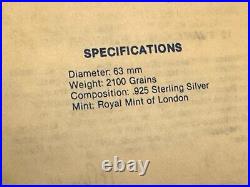 Jamaica, 1979 Prince Charles Investiture 10th Anniv, $25 Silver Proof Box VGOOD