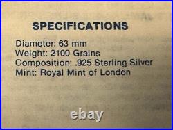 Jamaica, 1979 Prince Charles Investiture 10th Anniv, $25 Silver Proof Box VGOOD