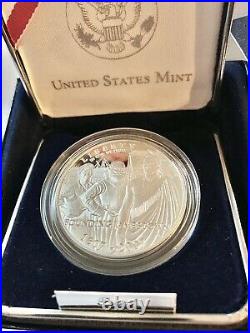 Jamestown 400th Anniversary Silver Dollar Proof Coin Box & Certificate Included