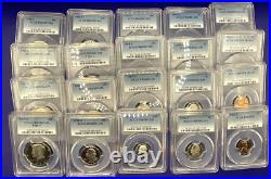 LOT (20) PROOF COINS PCGS PR69DCAM + FREE PCGS 20 Coin Box
