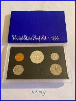 LOT OF 20 1968-S & 1969-S PROOF SETS 40% SILVER KENNEDY WithBOXES