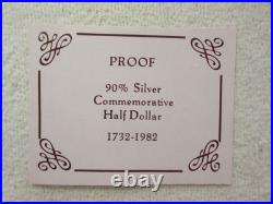 Lot 12 1982 S Geo Washington 250 Anniversary Silver Proof Half Dollar Box Coa