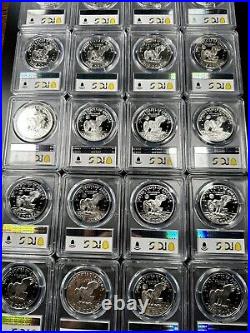 Lot Of 20 PCGS PR69DCAM 1971-S Silver Proof Eisenhower Dollars With PCGS Box