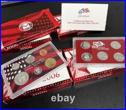 Lot Of 5X 2006-S Silver Proof Set Complete Original Boxes & COAs US Mint OGP
