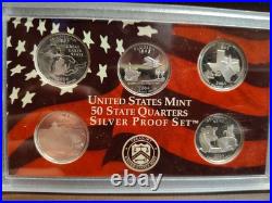 Lot Of 6 State Quarter Silver Proof Sets-30 Coins No Boxes Lot Of 6 State Quarter Silver Proof Sets-30 Coins No Boxes