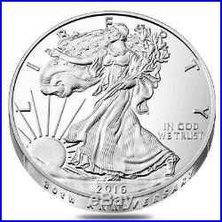 Lot of 10 2016-W 1 oz Proof Silver American Eagle 30th Anniversary withBox &