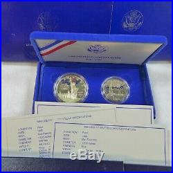 Lot of (10) Different Commemorative Proof Silver Dollars, Original Boxes & COAs