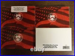 $ Lot of 18 US Mint SILVER Proof Set Sets 2000 to 2014 2017 2019 & 2021 + 2 Box