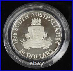 Lot of 4 1986 Royal Australian Mint South Jubilee 150 Silver Proof with Box COA