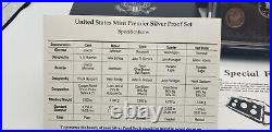 Lot of 6 US Mint Silver Proof Sets withBoxes & COA's (4)Premier (2)Silver 1992-93