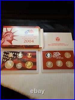 Lot of 7 US Mint Silver Proof Sets 1999,2000,02,03,04,05,06 Boxes/Coas
