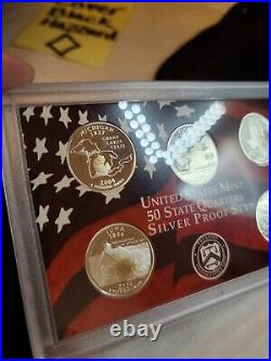 Lot of 7 US Mint Silver Proof Sets 1999,2000,02,03,04,05,06 Boxes/Coas