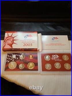 Lot of 7 US Mint Silver Proof Sets 1999,2000,02,03,04,05,06 Boxes/Coas