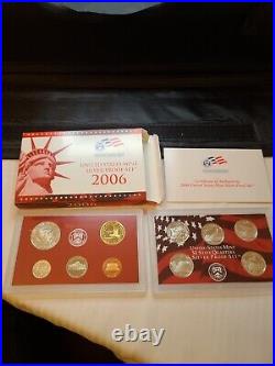 Lot of 7 US Mint Silver Proof Sets 1999,2000,02,03,04,05,06 Boxes/Coas