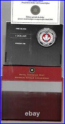 M2 Canada 2006 Limited Edition Enamel Proof Silver Medal Of Bravery Cased/boxed