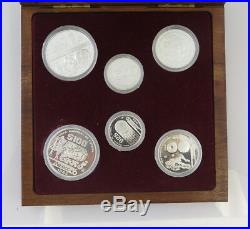 Mexico Prestige Proof 5 Pcs Coin Set Fine Silver. 925 Limited #5/1000 BOX & COA