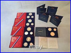 Mint in Box Lot x 9 1776-1976 US Bicentennial Silver Proof Coin Sets