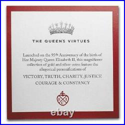 NEW 2021 St Helena 1 oz Silver £1 Queen's Virtues Victory Proof Box/Coa